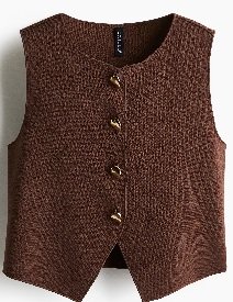 H M Jersey waistcoat XS Size Brown
