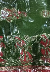 Private Label Womens Green Benarasi saree