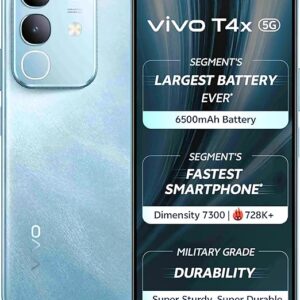 Vivo T4x 5G Marine Blue 128 GB 8 GB RAM MOdeal No V2437 IEMI No 862971075445113862971075445105
