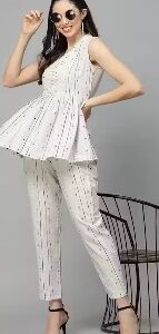 Private Label Women Two Pieces Set 2XL Off White And Black