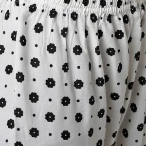 Private Label Designer Rayon White Black Plazo