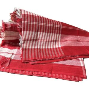 Private Label Super Soft Black Mixed Cotton Checkred gamcha Red Colour