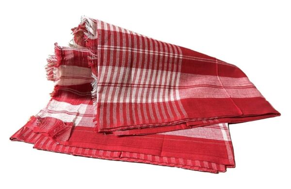 Private Label Super Soft Black Mixed Cotton Checkred gamcha Red Colour
