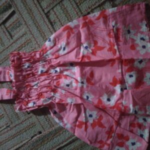 Private Label Girls Pink Colour Priented Cotton Frocks Free Size
