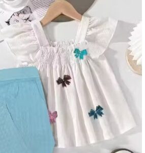 Premium Kids White Ruffled Top