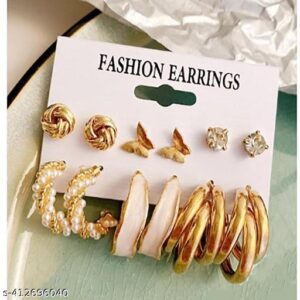 Private Label New Trendy Gold Plated Stud Earrings For Womn