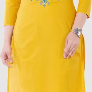 Private Label Women Yellow Colour Kurti M Size