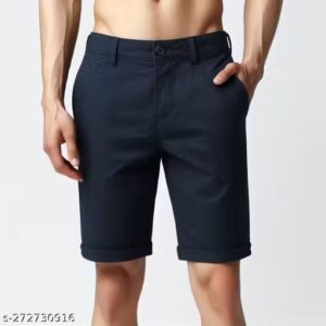 Private Label Mens Regular Fit Casual Stylish Cotton Shorts Black Colour Free Size
