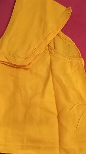 Private Label Womens Regular Use Blouse Shorts Sleeve Yellow 34 Size