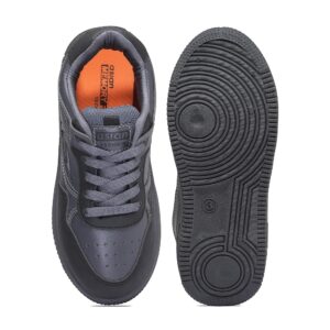 Asian Mens Boston 01 Casual Sneaker Shoes Dark Grey Black 10 Uk