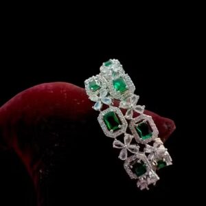 Private Label Women Gren Colour Stone Bangels Set Free Size