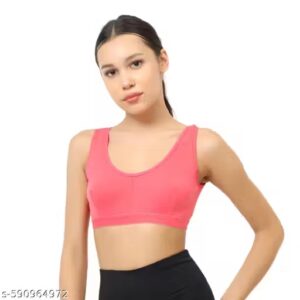 Private Label Pink Colour Sport Bra for women Pink Colour Free Size