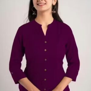 Private Label Reshma Fashion Pocket Kurtis For Women Purple Kurti XXXL Size