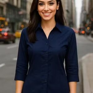 Private Label Women Navy Colour Shirt Xl Size