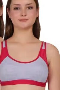 Private Label Women Grey And Pink Colour Sprots Bra Free Size