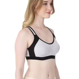 Private Label Women Grey And Black Colour Sprots Bra Free Size
