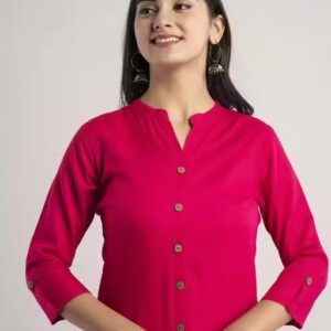 Private Label Women Pink Colour Kurti S Size
