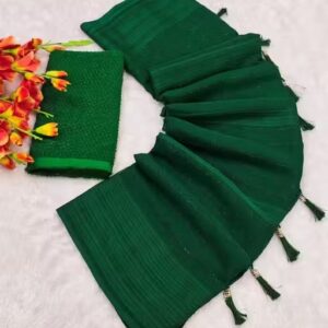 Private Label Women Green Colour Saree