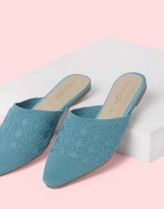 Pantaloons Medium Blue Textured Casual Women Flat Shoes