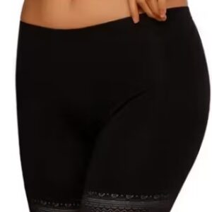 Women Cotton Blend Stretchable under skit short black colour s size