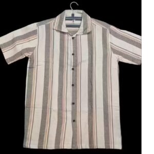 Classic new shirt xxl size white and brown combination
