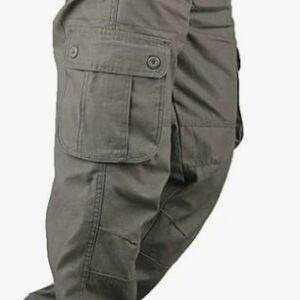Lilychan Mens Lightweight Cargo Pants Casual Pants with 6 Pocket 32 size