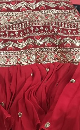 Private Label Girls Kurta Pant Dupatta Red 24 Size
