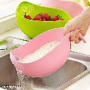 Private Label Trendy Latest Comfortable Multipurpose Multi Color Plastic Rice Wash Bowl