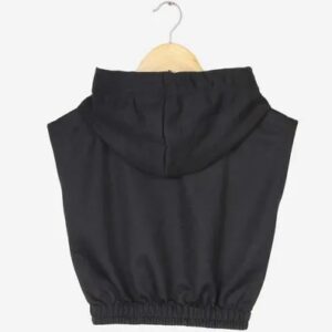 Private Label Cropped Regata Menina Moletom Top Black Colour 28 Size