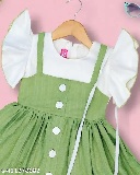 Private Label New Dangri Cut Classy Dresses Green And White 24 Size