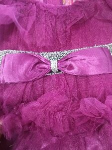 Private Label Girls Net Frock Wine 24 Size