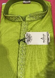 Namaskar Men Light Green Kurta M Size