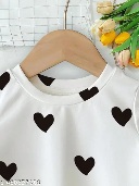 Private Label Girls Clothing Set White Black Free Size