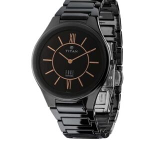 Titan Edge Ceramic Analog Black Dial Mens Watch NM1696NAA