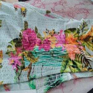 Woman stylish top green XL size