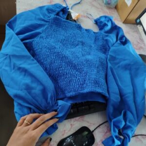 Woman stylish dress sky blue XL size