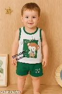 Private Label Boys Clothing Set Green And White Free size