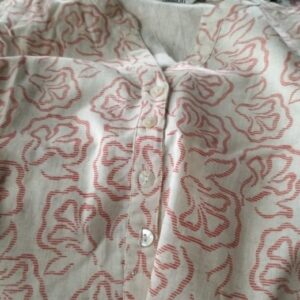 Pantaloons Floral Printed Mandarin Collar Tunic PEACH S
