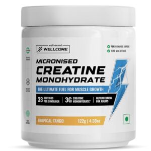 Wellcore Pure Micronised Creatine Monohydrate Enhanced Muscle strength PowerPowde1 count 122g