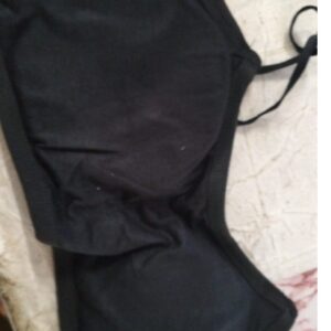 Womens Cotton Lace Lightly Padded Wire Free 6 Strap Padded Tube Bra BLACK FREE SIZE