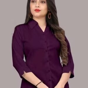 Private Label Women Purple Colour Shirt S Size