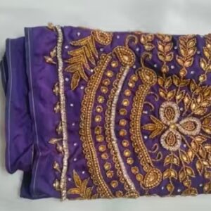 Private Label Maggam work Blouse Free Size Colour Parple