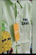 N O W Boys S hirt Green Colour 3 To 6 Months