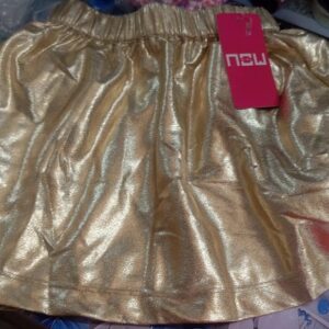 N O W Girls Golden Party Mini Skirt 3 To 4 Years