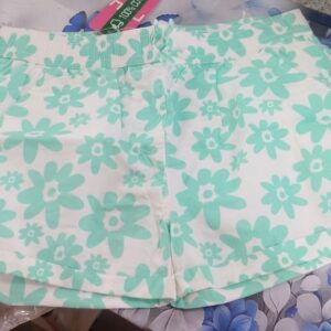 N O W Girls White Shorts Flower Print 9 To 10Years