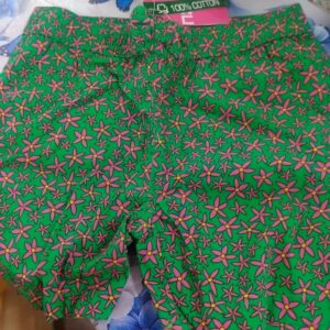 N O W Girls Green Shorts Flower Print 13 To 14 Years
