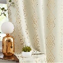 Urban Space Diamond Beige Window Curtain 2 Pcs