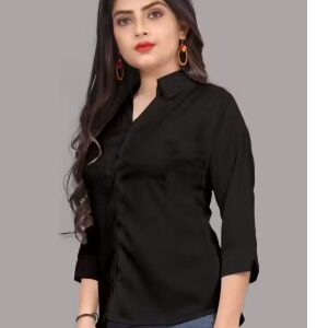 Private Label Formal Woman For Shirt Black Size L