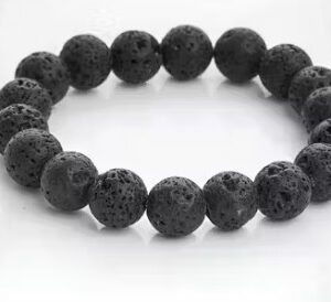 Private Label Lava Stone Bracelet Natural Grounding Energy