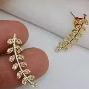 Private Label Stylish Gold American Diamond Earcuff Studs Earring